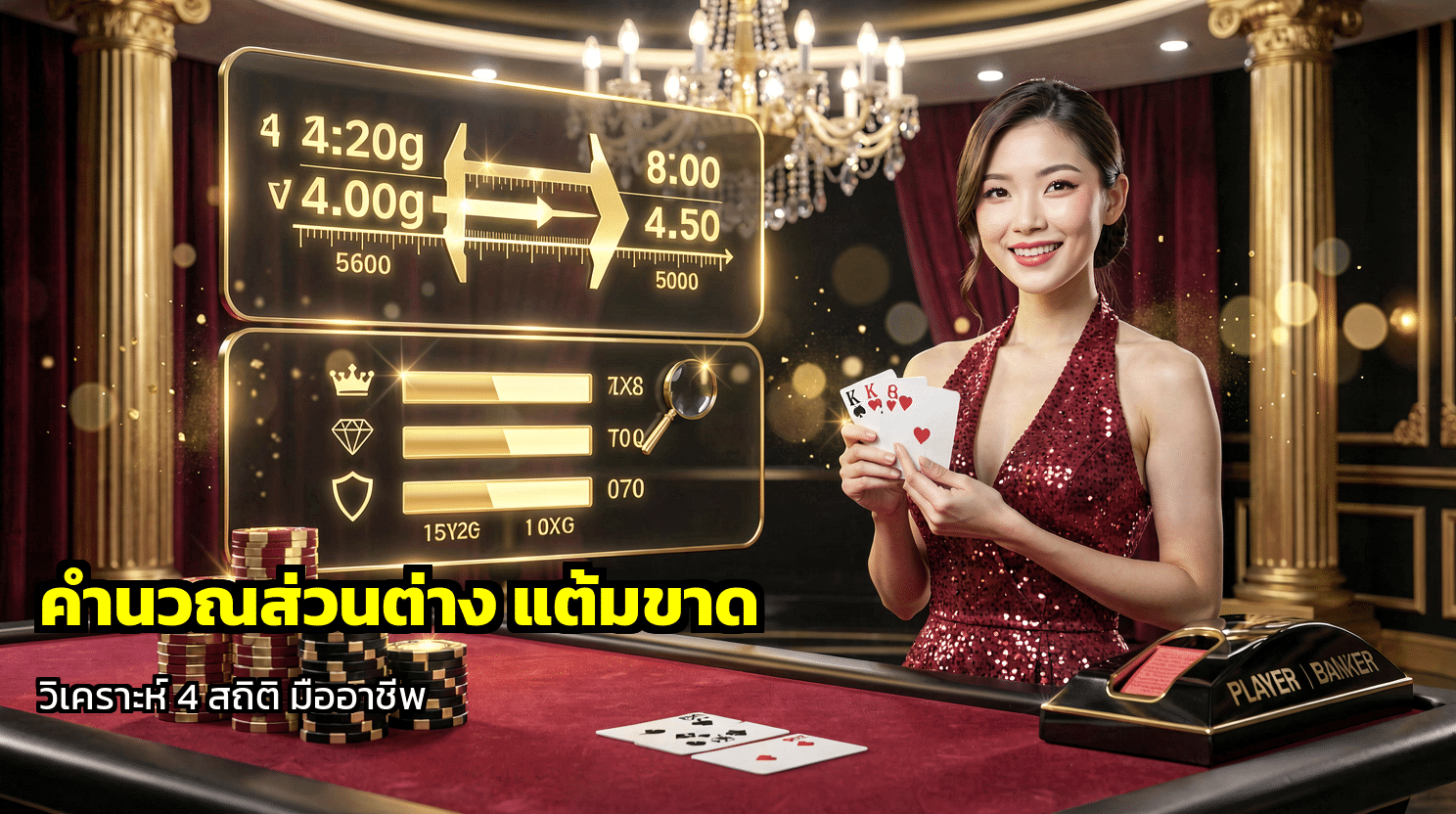 คำนวณส่วนต่าง แต้มขาด