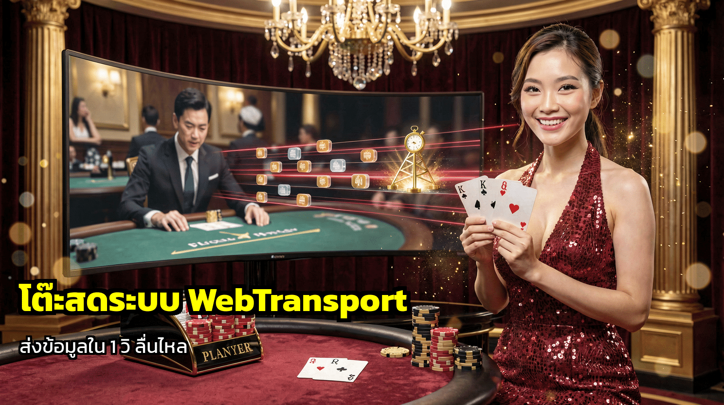 โต๊ะสดระบบ WebTransport